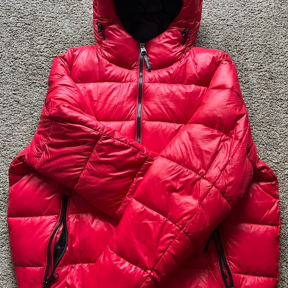size extra large red puffer coat warm - Picture 3 of 4